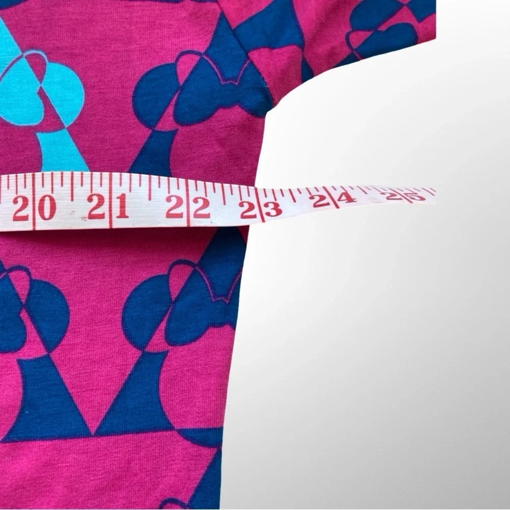 LuLaRoe Disney Irma Tunic Top XXS Minnie Mouse Pink Teal NWT Fits S/M - Picture 5 of 10